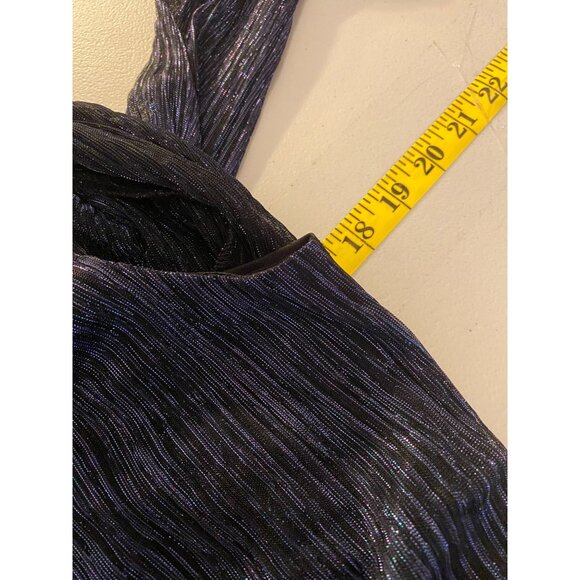 Dressbarn Open Front Jacket & Attached Top Black Metallic Medium - Picture 9 of 11